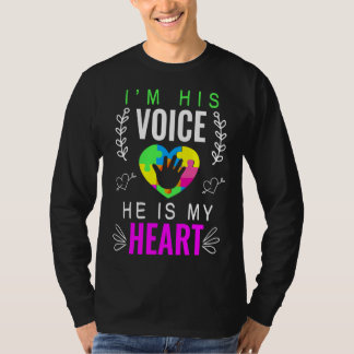 T-shirt Je Suis Sa Voix Il Est Ma Sensibilisation sur l'au