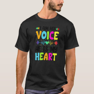 T-shirt Je Suis Sa Voix Il Est Mon Coeur Sensibilisation s