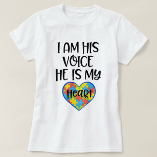 T-shirt Je suis sa voix qu'il est ma citation de maman