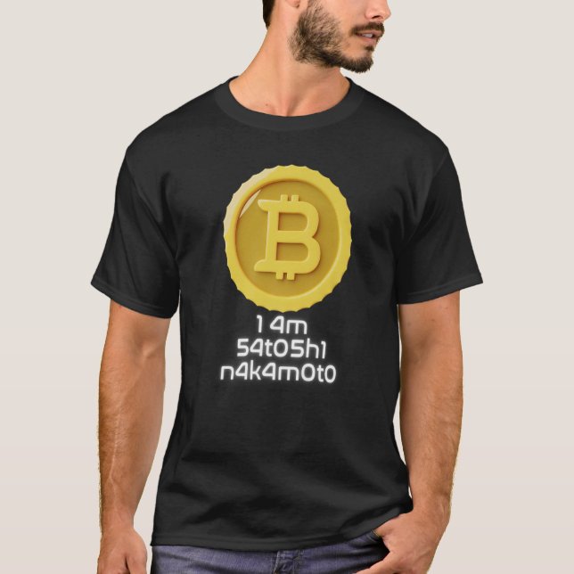 T-shirt Je Suis Satoshi Nakamoto Bitcoin NFT Cryptomonnaie (Devant)