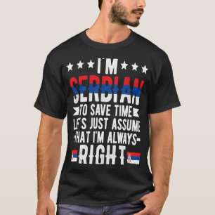 T-shirt Je suis Serbe Drapeau Serbie Racines Serbes Serbie