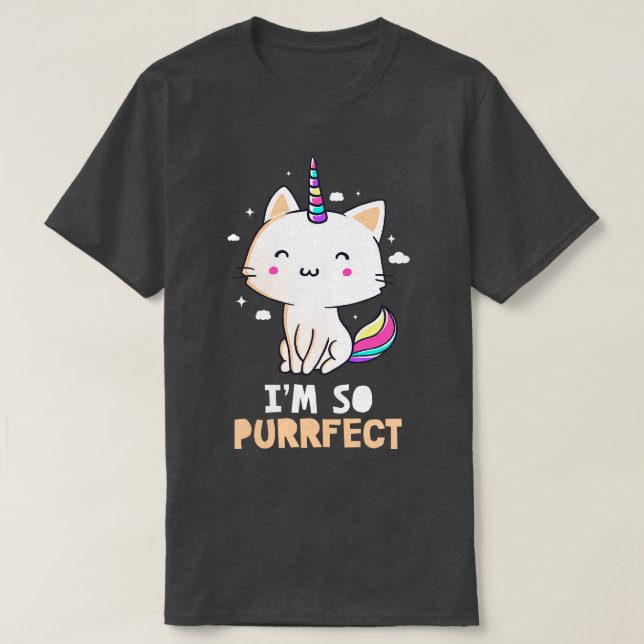 T-shirt Je Suis Si Purrffect Funny Mignonne Cadeau (Design devant)