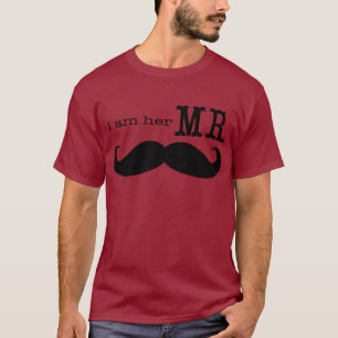 T-shirt Je suis Son M. Mustache Grooms Cadeaux