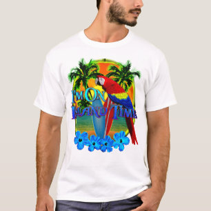 T-shirt Je Suis Sur La Plage Tropicale Temps De L'Île
