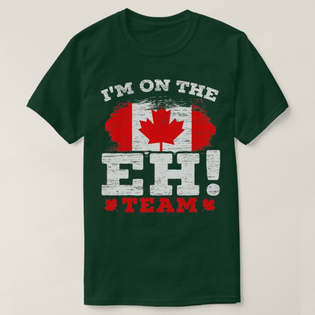 T-shirt Je suis sur l'équipe EH La feuille d'érable de la  (Design devant)