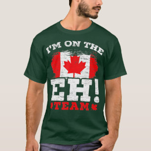 T-shirt Je suis sur l'équipe EH La feuille d'érable de la 