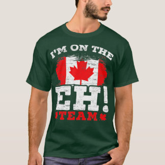 T-shirt Je suis sur l'équipe EH La feuille d'érable de la