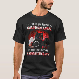 T-shirt Je suis sur mon deuxième ange gardien Mon premier 
