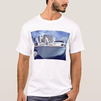 T-shirt Je suis sur un bateau, blanc