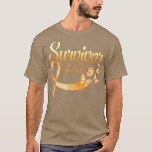 T-shirt Je suis Survivor Butterfly Childhood Cancer Awaren