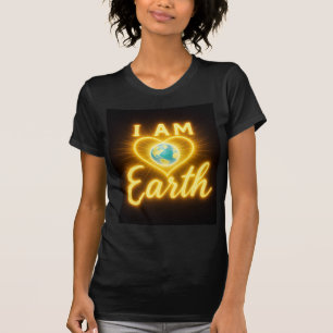 T-shirt JE SUIS Terre – Citation d'amour de la Terre dorée
