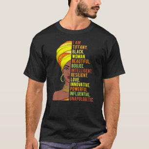 T-shirt Je Suis Tiffany Black Woman Histoire Mois Fierté M
