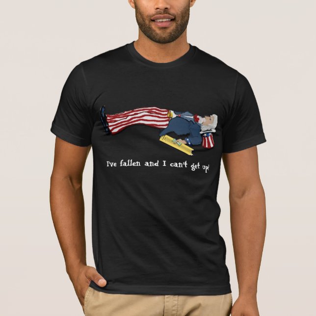 T-shirt Je suis tombé et je ne peux pas me lever ! (Devant)