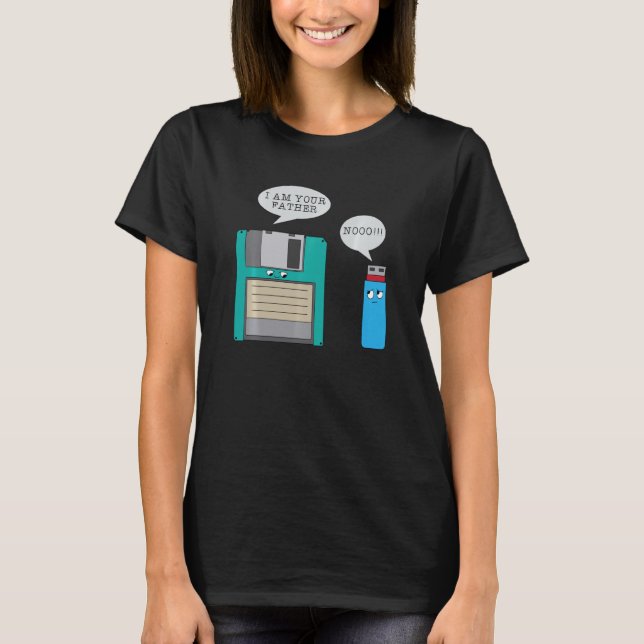 T-shirt Je Suis Ton Père Nooo ! Conspiration Disquette Et  (Devant)