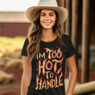 T-shirt Je suis trop chaud pour gérer : la typographie enf