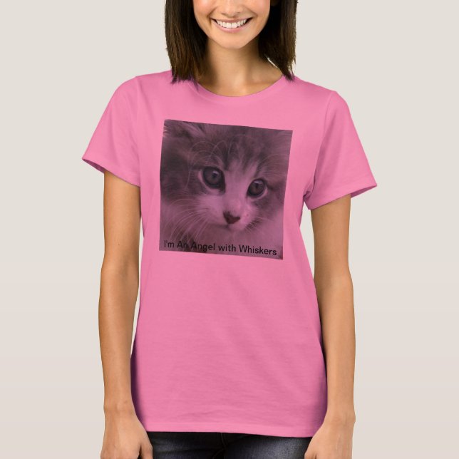 T-shirt Je suis un ange avec des favoris (Devant)