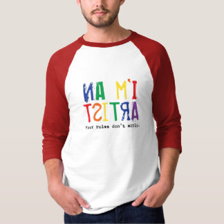 T-shirt Je suis un artiste (la chemise de base-ball)