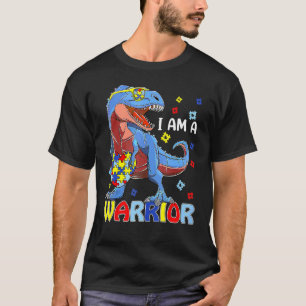 T-shirt Je Suis Un Autisme Guerrier Famille Trex Dinosaure