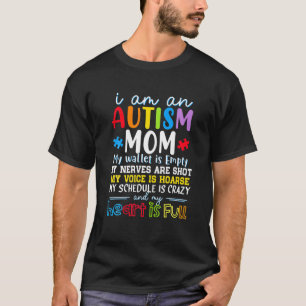 T-shirt Je Suis Un Autisme Maman Mon Portefeuille Est Vide