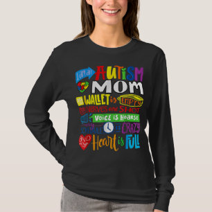 T-shirt Je suis un Autisme Maman Wallet Vide Fier Autisme