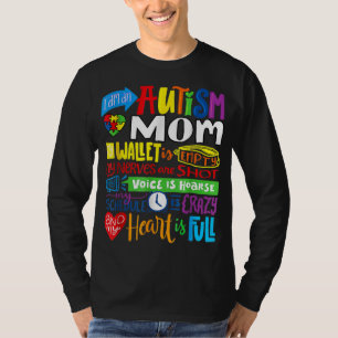 T-shirt Je suis un Autisme Maman Wallet Vide Fier Autisme