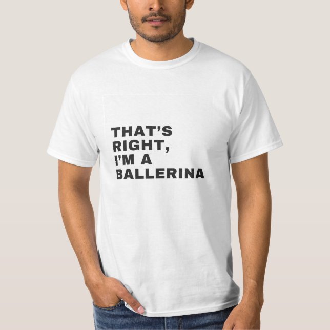 T-SHIRT JE SUIS UN BALLERINA. (Devant)