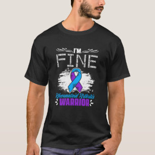 T-shirt Je suis un bon guerrier du ruban Rhumatoïde Arthri