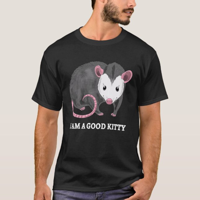 T-shirt Je Suis Un Bon Kite Opossum Opossum Pun Chat (Devant)
