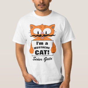 T-shirt Je suis un chat moustachu ! Señor Gato