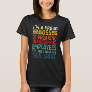 T-shirt Je suis un chef de famille fier d'avoir des employ
