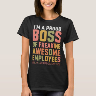 T-shirt Je suis un chef de famille fier d'avoir des employ