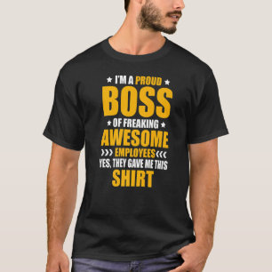 T-shirt Je suis un chef de famille fier d'avoir des employ