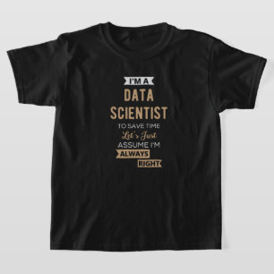T-shirt Je suis un chercheur en données, pour gagner du te