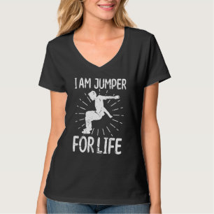 T-shirt Je suis un coureur et un sauteur pour la vie