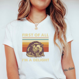 T-shirt « Je suis un délice » Possum; Été rétro drôle