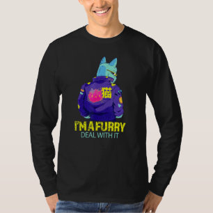 T-shirt Je Suis Un Devoir Furieux Avec Il Fursona Anthropo