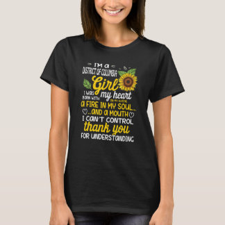 T-shirt Je suis un district de Columbia Girl Je suis né av