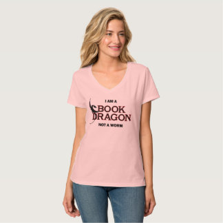 T-shirt Je suis un dragon de livre, pas un ver