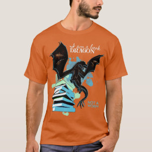 T-shirt Je Suis Un Dragon De Livre Pas Un Ver Amusant Lect