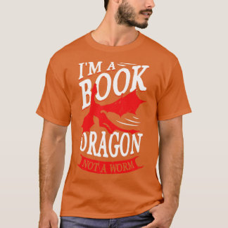 T-shirt Je Suis Un Dragon De Livre Pas Un Ver Lecture Louv