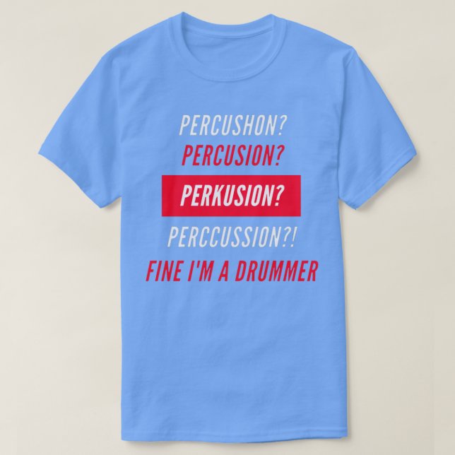 T-shirt Je Suis Un Drummer (Design devant)