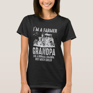 T-shirt Je suis un fermier grand-père Rancher Tractor Love