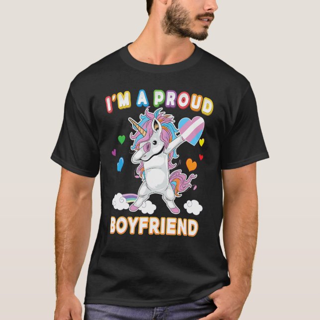 T-shirt Je suis un fier ami transgenre Lgbt Pride Dabbi (Devant)