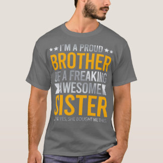 T-shirt Je Suis Un Fier Frère D'Une Fausse Fausse Fantasti