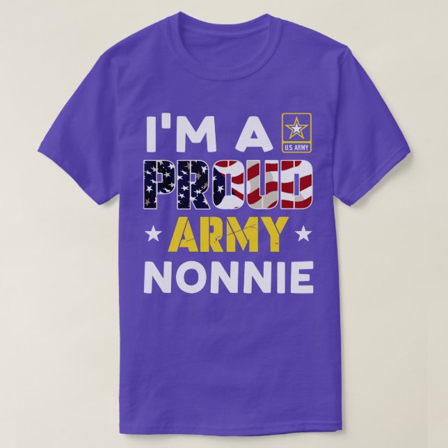 T-shirt Je suis un fier NONNIE USA American Flag Family So (Design devant)