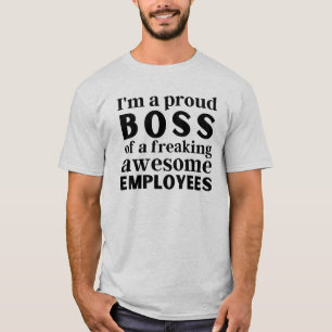 T-shirt Je suis un fier patron d'un super employé monstrue
