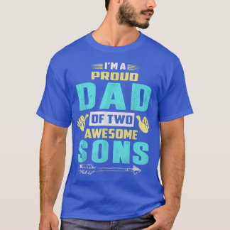 T-shirt Je suis un fier père de deux super chemise Sons 