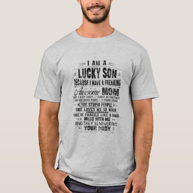 T-SHIRT JE SUIS UN FILS CHALEUREUX T-- (Devant)