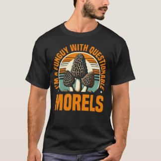 T-shirt JE SUIS UN Funguy Avec Photo de Champignons Morels