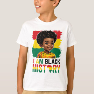 T-shirt Je suis un garçon afro d'histoire noire Prince Lit
